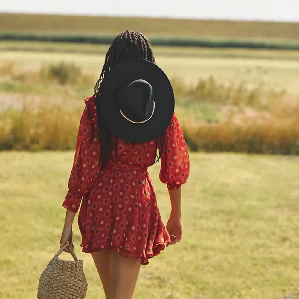 MISA Los Angeles Floral Ruffled Mini Dress